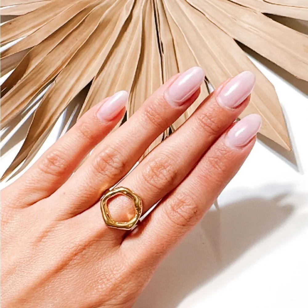 Gold geo ring M356